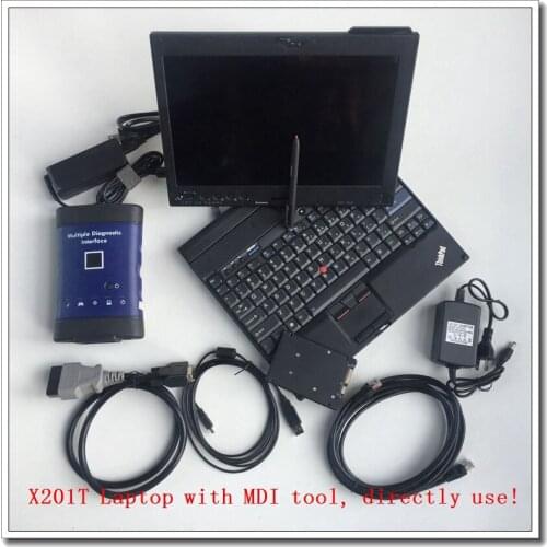 GDS Tech2Win Software Installed SSD for G M MDI OBD2 auto Scanner Car Diagnostic Interface tool with Laptop X201T Ready for Work
