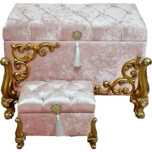 Belkıs Velvet 2li Dower chest Powder