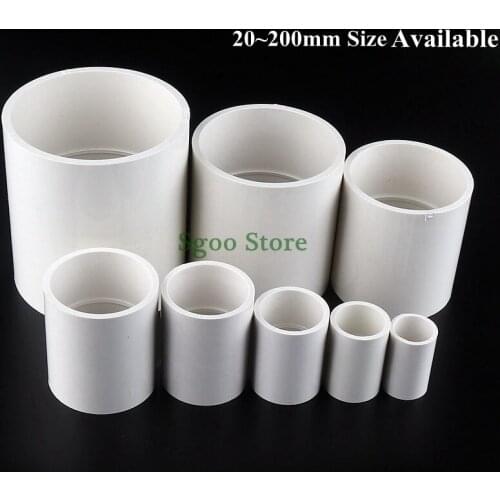 Big Size 63~200mm Inside Dia PVC Water Supply Pipe Straight Connector Plastic Joint Fittings Irrigation System Watering Parts