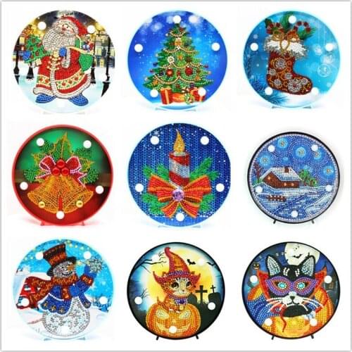 DIY Diamond Painting LED Lamp Partial Drill Special Shape Night Lights Christmas Decoration for home Bedroom Kids Gift Dropship