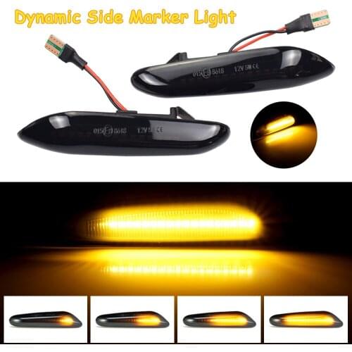 For BMW E60 E90 E91 E81 E83 E88 E92 E82 E46 Dynamic Repeater Side Marker Mirror Indicator Blinker Flowing LED Turn Signal Light