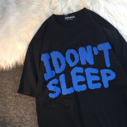 T-shirt Summer Short-Sleeved for Men Round Neck Mens Fashion Loose Cotton All-match Style INS BF