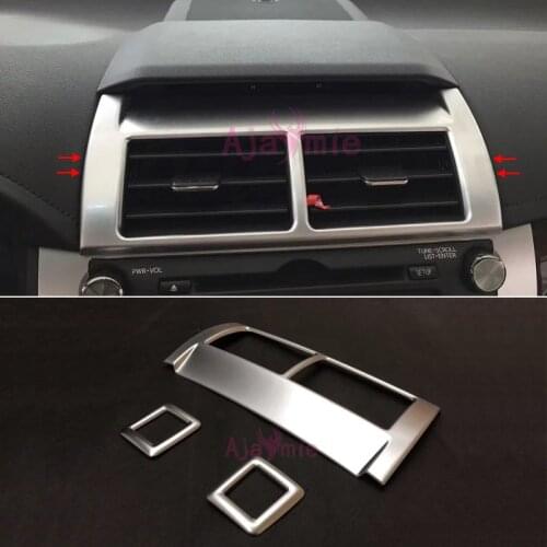 Interior Dashboard Air Conditioner AC Vent Outlet Cover Kit Trim 2015 2016 2017 Chrome Car Styling For Toyota Camry Accessories