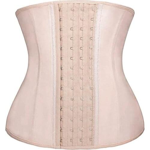 Latex Waist Trainer Corset Shaper Underbust Bustier Rubber Slimming Cincher Girdle Black Nude Gorset Workout Sweat Korsett Korse