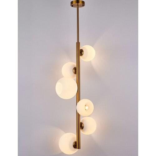 Small family stair lamp long chandelier duplex apartment personalized living room attic jump high Chandelier