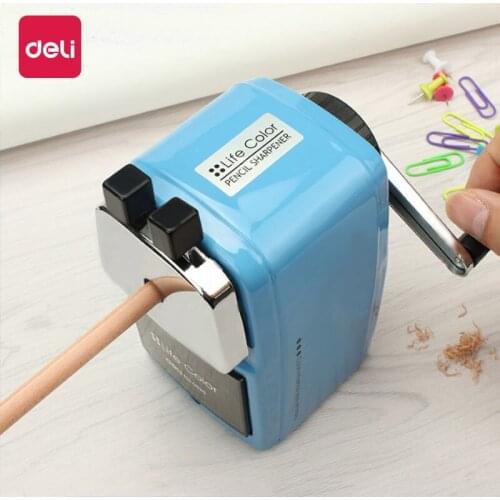 Deli 1 Pc 0620 Metal Sharpener Good Quality Fashion Office Stationary Mechanical Manual Pencil Sharpener Can Be Fixed on Table