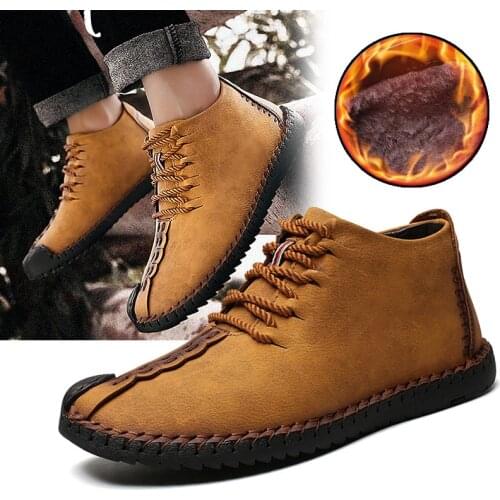 1 Pair Men Shoes Non-slip Sneakers Breathable Casual Warm Walking Shoes for Winter Outdoor XR-Hot