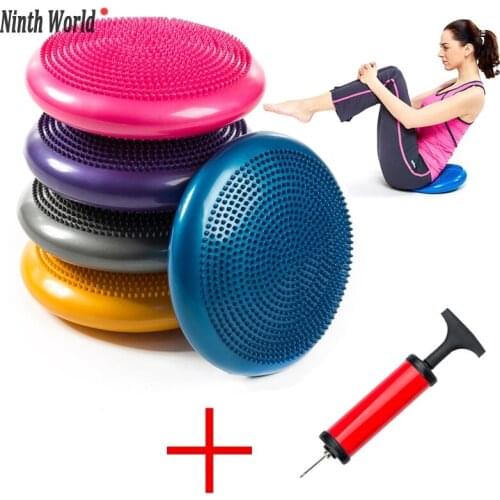 PVC Inflatable Yoga Ball Cushion Balance Pad Massage Fitness Balls Practice Feet Universal Durable Pilates Equipment With Pump
