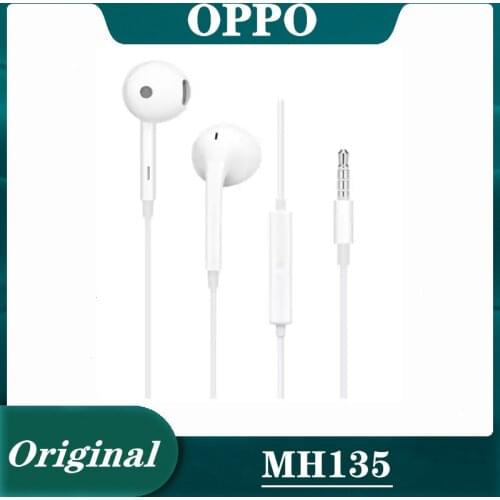 OPPO Earphone MH135 Headsets Built-in Microphone 3.5mm Plug Earphone For Smartphone FIND X R17 Pro Reno 10 3 3 Pro