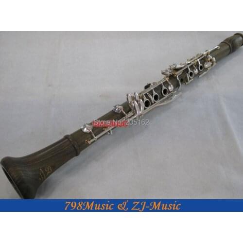 Professional New 17 Keys-Green Sandalwood-Bb Clarinet-Silver Plated