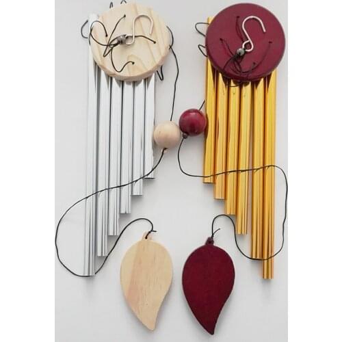 New Wind Chimes Outdoor 30 Inch 6 Rustproof Aluminum Tubes Wooden Wind Bell Romantic Memorial Windchimes For Home Garden Patio