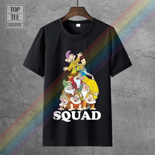 2018 New Arrival Men T Shirt New Fifth Sun MenS Snow White And The Seven Dwarfs Squad T-Shirt