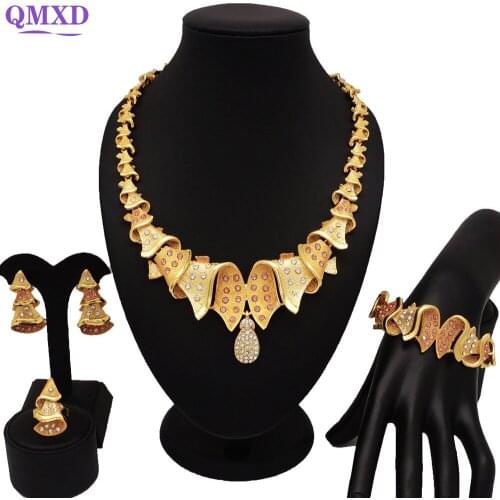 NEW DESIGN fashion jewelry sets gold jewelry sets new design for african woman necklace jewellery african beads jewelry set