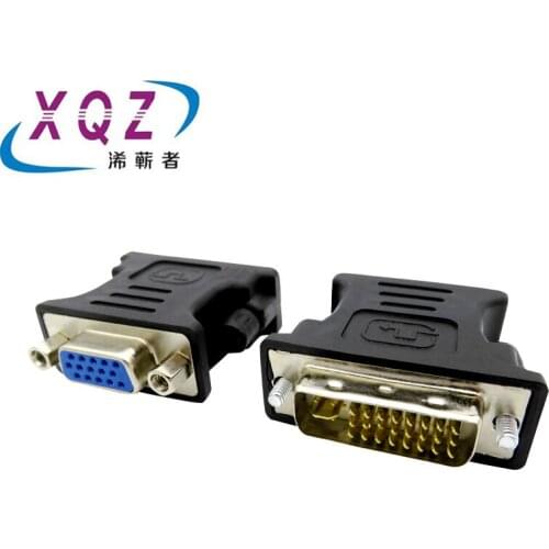 DVI to VGA adapter DVI24+5 male to VGA female converter DVI input to VGA output black video adapter