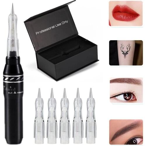 PMU Professional Safety Wireless Permanent Makeup Machine Pen Beauty Cartridge Microblading Lip Eyebrow Tattoo Machine Supplies