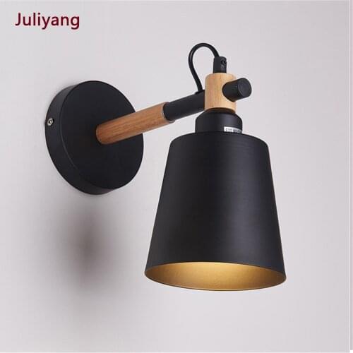 Simple creative wall light led bedroom bedside decoration Nordic designer living room corridor White & Black 85-265V