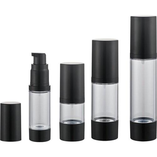 100ML Black Pump Bottle-Empty Refillable Black Airless Vacuum Pump Cream Lotion Make Up Bottle Toiletries Liquid Container