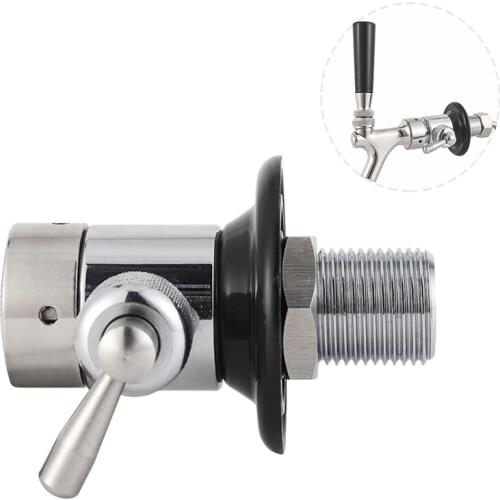 Beer Tap Faucet Shank With Regulator Chrome Plate Brass, Draft Beer Adjustable Dispenser Home brewing Beer Nipple Shank Assembly