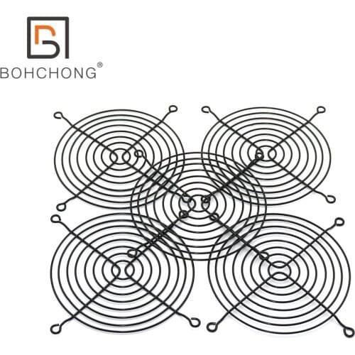 5pcs 12CM Black Fan Net CPU Cooling Fan Cover Finger Guard Motherboard Protection Net Computer Fan For 12025 12038 AC/DC