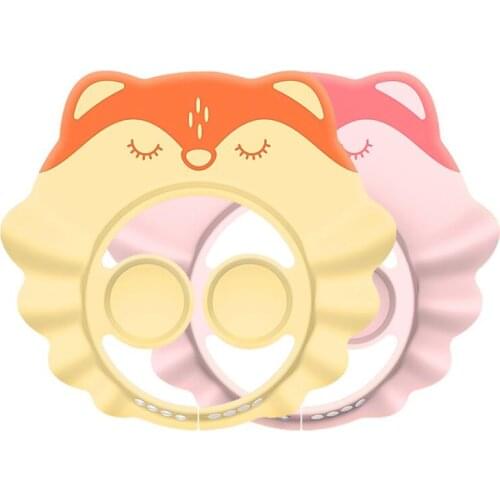 New Baby Shampoo Cap Artifact Kids Shower Bath Cap Adjustable Cute Cartoon Children Shower Cap Baby Care Headwear Accessories