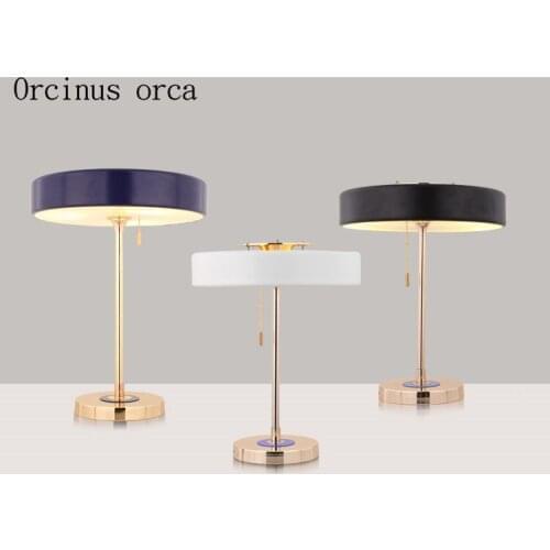 Nordic modern minimalist LED color iron desk lamp living room bedside lamp American retro decorative desk lamp free shipping
