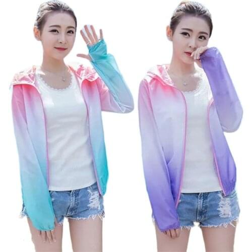 Womens Sun Protection Clothing Summer New 2021Colorful Anti-UV Ladies Jacket Breathable Thin Section Sun Protection Outerwear