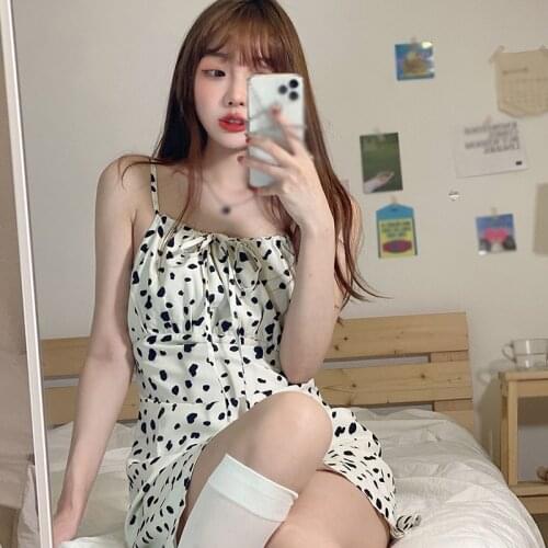 Women Tight Dress Thin Shoulder Strap Short Dress Ladies Korean Style Hot Little Cow Girl Sling Dress Vestidos