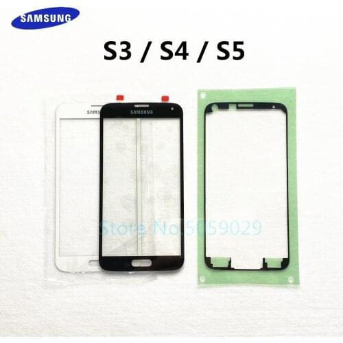 For Samsung Galaxy S3 i9300 S4 i9500 S5 i9600 G900 LCD Display Outer Touch Panel Screen Glass Replacement Front Glass Lens