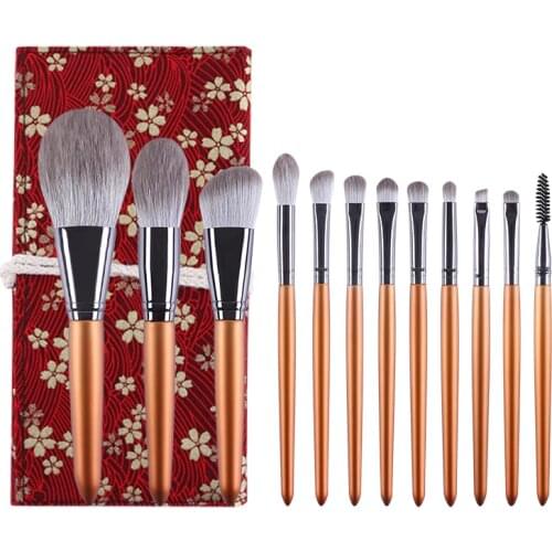 ZOREYA Natural Makeup Brushes Set Set Eyeshadow Make Up Brush Goat Hair Kit For Face Powder Foundation Make Brush Cosmetics