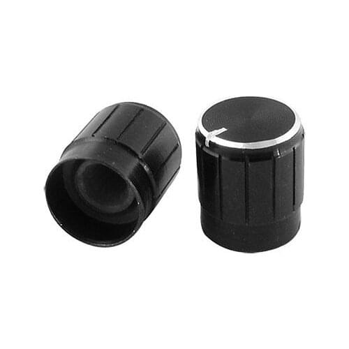 0.59" x 0.67" Black Volume Potentiometer Pot Knob 4 Pcs