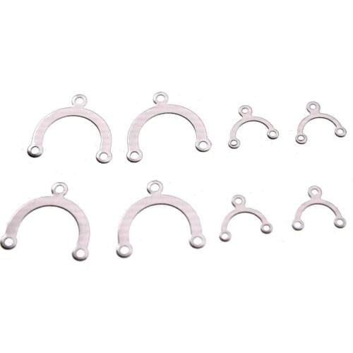 50pcs 316 Stainless Steel Earrings Connector Pendant Findings Earwire Accessories Jewelry Making Accessories 9.5x10mm/15x16mm