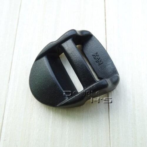 500pcs/lot 3/4" Ladder Lock Slider Plastic Buckles Backpack Straps Webbing 20mm Black