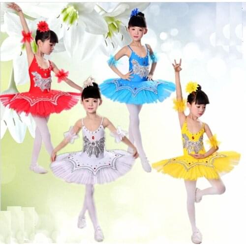 Ballet Gymnastics Leotard Dance Dress For Girls Tutu Skirt Ballet Clothes Children Swan Lake Ballet Costume Kids Ballerina Dress
