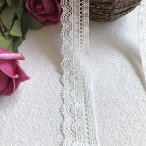 Belle dentelle S1728 3cm blanche | artisanat, mariage, vêtements, ruban en dentelle, bricolage, /rouleau cadeau