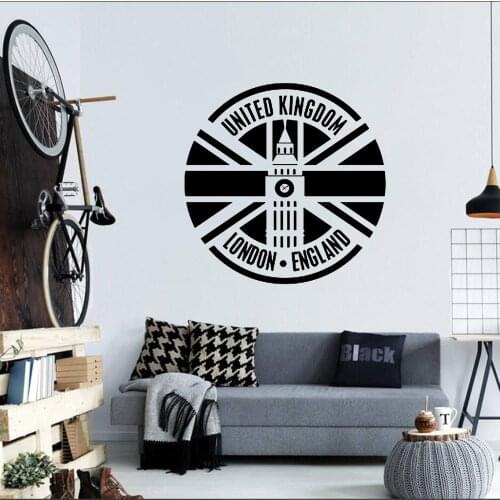 Big Ben United Kingdom UK London England Home Office Bedroom Living Room DIY Wall Vinyl Decal Home Decor Art Sticker Q229