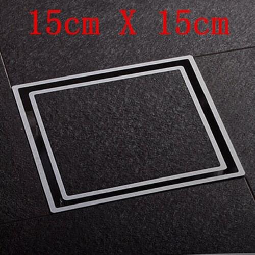 Large flow 150*150mm Invisible floor drain ,304 stainless steel bathroom Thickened waste floor drain DR017