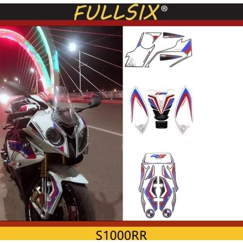 For BMW S1000RR S1000R R S 1000 RR 2012-2014 Motorcycle Front and Rear Fairing Head Sticker 3D Gel Protector Tank