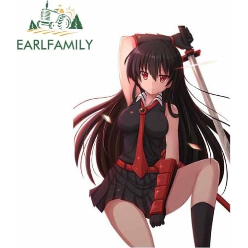 EARLFAMILY 13cm x 9.3cm for Akame Ga KILL Akame Vinyl Car Stickers Personality Scratch-proof Window Trunk Decal for VAN SUV