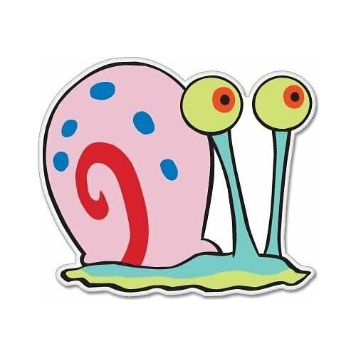 Fuzhen Boutique Decals Exterior Accessories Squarepants Gary The Snail Vynil Car Decal Stickers for Cars, Motos, Laptops PVC10cm