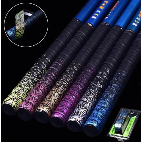 Gradient Colorful Fishing Rod Sweatband Anti-slip Badminton Racket Grip Tape Fishing Rod Belt