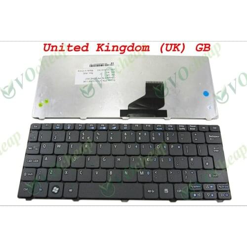 New UK Laptop keyboard for Acer Aspire One 521 522 533 D255 D255E D257 D260 D270 NAV70 PAV01 PAV70 ZH9 AO521 AO522 AO533 AOD255