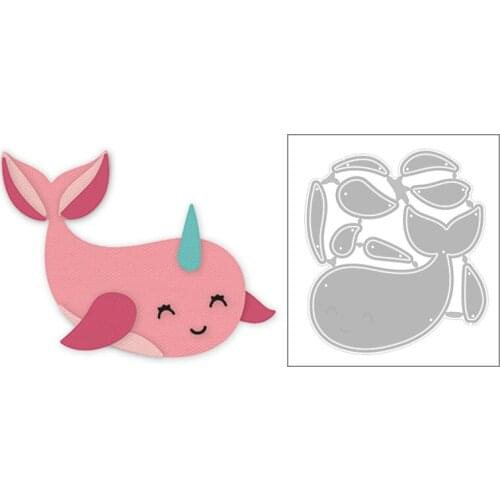 2020 Hot New DIY Ocean Animal Mould Whale Unicorn Water Spray Metal Cutting Dies Foil and Scrapbooking For Card Making no stamps