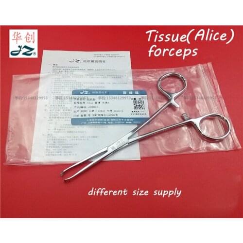 Medical JZ 304 stainless steel forceps self-tapping Alice tissue forceps use in Veterinary Surgery skin muscle clamp Alice plier