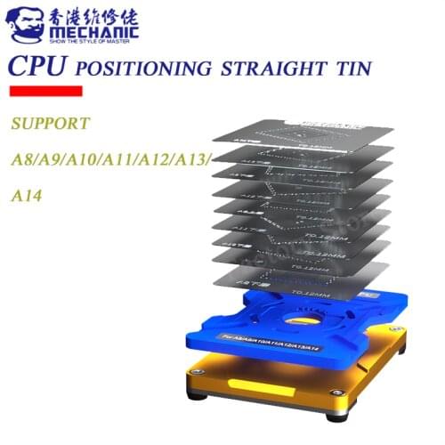 MECHANIC 7in1 iCPU CPU positioning tin planting platform for iphone A8 A9 A10 A11 A12 A13 A14 Tin Steel mesh Positioning fixture