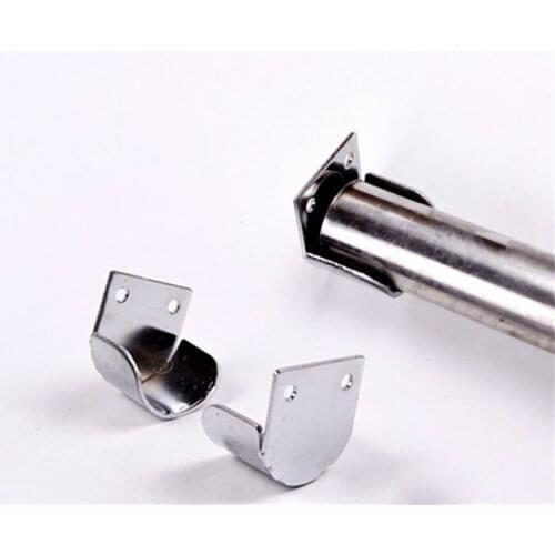 Metal round tube cover bar bracket furniture accessories Metal Shelf Bar Protection Foot