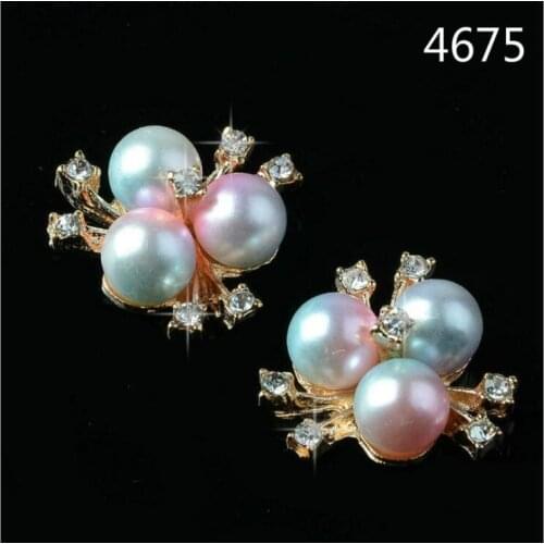 The new color mixed color pearl heart explosion models diy hair accessories alloy accessories