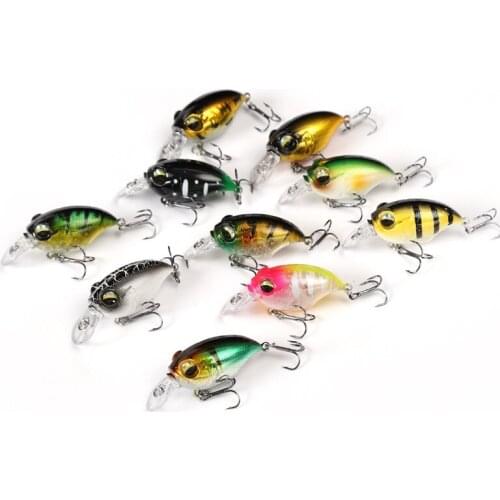 5pcs/set 48mm/11g and 38mm/8g Lure Bait Rock Long/Short Tongue Small Fat Longcast Light Sea Bass Crooked Mouth Yellowcheek Carp