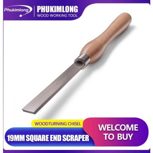 Phukimlong M2 HSS 19MM SQUARE END SCRAPER Wood Working Tools Wood Turning Chisel