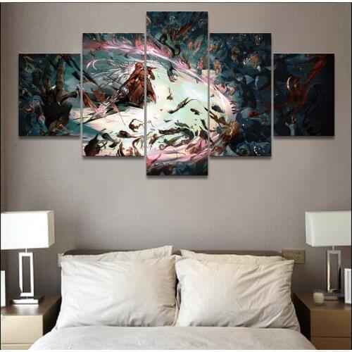 Modern Artwork Landscape Picture 5 Pieces Anime Overlord Poster Top-Rated Canvas Print Home Decorative Children Room Wall Art