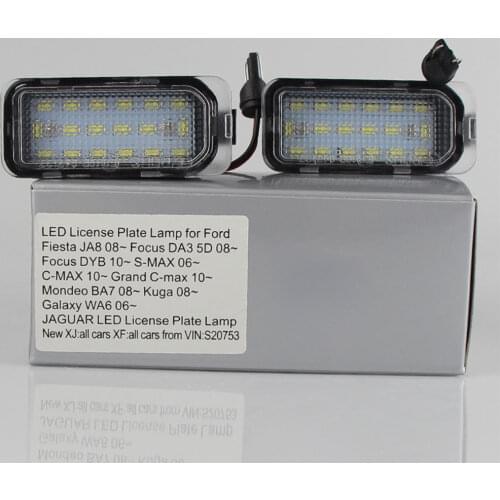 LED CANBUS License Plate Lights For Fiesta JA8, Focus DA3 5D DYB S-MAX C-MAX Grand C-max Mondeo BA7 Kuga AUTO Number lamps
